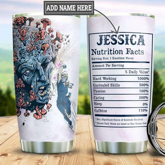 Personalized Brave Nurse Facts Stainless Steel Tumbler 20Oz - Thegiftio UK