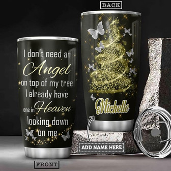 Personalized Butterfly Angel Stainless Steel Tumbler 20Oz - Thegiftio UK