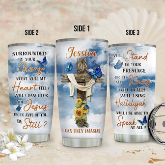 Personalized Butterfly Faith Imagine Stainless Steel Tumbler 20Oz - Thegiftio UK