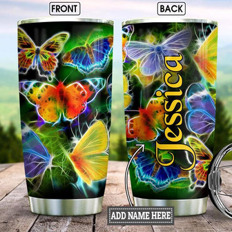 Personalized Butterfly Stainless Steel Tumbler 20Oz - Thegiftio UK