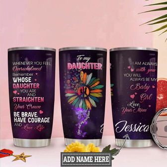 Personalized Hippie Mom To Daughter Stainless Steel Tumbler 20Oz - Thegiftio UK
