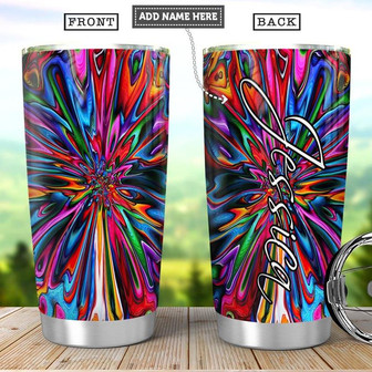 Personalized Hippie Stainless Steel Tumbler 20Oz - Thegiftio UK