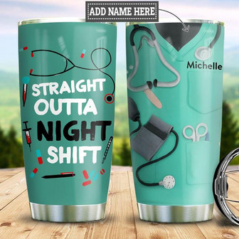 Personalized Night Shift Nurse Stainless Steel Tumbler 20Oz - Thegiftio UK