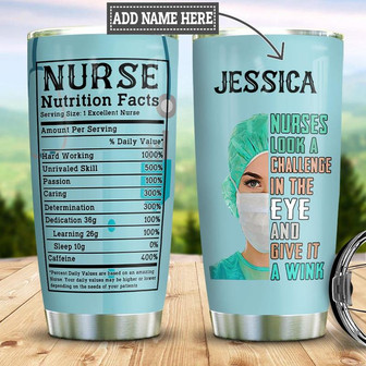 Personalized Nurse Challenge Facts Stainless Steel Tumbler 20Oz - Thegiftio UK