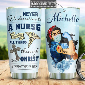 Personalized Nurse Faith Stainless Steel Tumbler 20Oz - Thegiftio UK