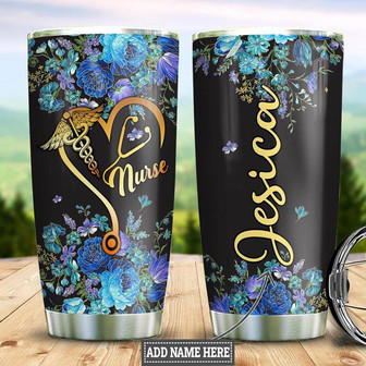Personalized Nurse Heart Stainless Steel Tumbler 20Oz - Thegiftio UK