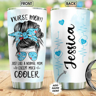 Personalized Nurse Mom Cooler Stainless Steel Tumbler 20Oz - Thegiftio