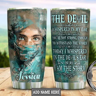 Personalized Nurse Storm Stainless Steel Tumbler 20Oz - Thegiftio