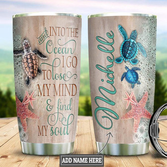 Personalized Ocean Turtle Stainless Steel Tumbler 20Oz - Thegiftio UK