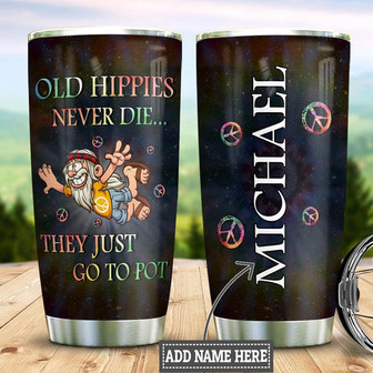 Personalized Old Hippie Stainless Steel Tumbler 20Oz - Thegiftio UK