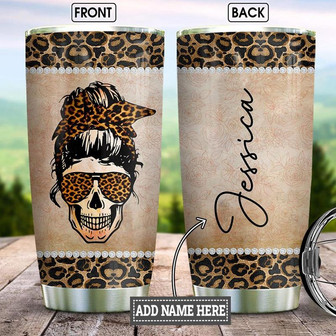Personalized Skull Stainless Steel Tumbler 20Oz - Thegiftio