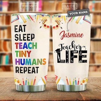Personalized Teacher Life Stainless Steel Tumbler 20Oz - Thegiftio
