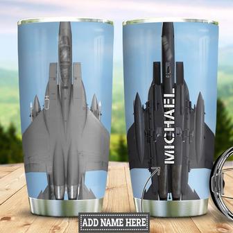 Personalized Us Air Force Aircraft Stainless Steel Tumbler, Custom Air Force Stainless Steel Tumbler 20Oz - Thegiftio UK