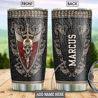 Skull Personalized Stainless Steel Tumbler 20Oz - Thegiftio UK