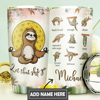 Sloth Yoga Personalized Stainless Steel Tumbler 20Oz - Thegiftio UK