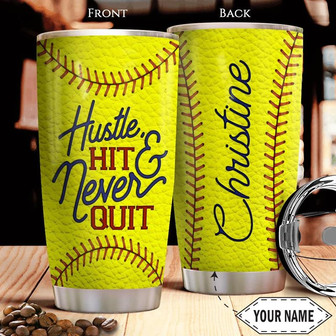 Softball Personalized Stainless Steel Tumbler 20Oz - Thegiftio UK