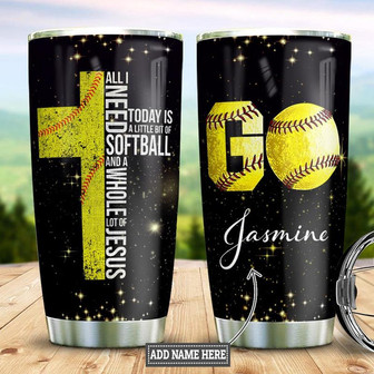 Softball Personalized Stainless Steel Tumbler 20Oz - Thegiftio UK