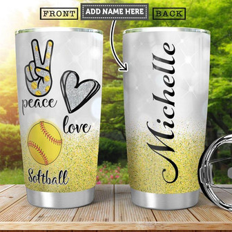 Softball Personalized Stainless Steel Tumbler 20Oz - Thegiftio UK