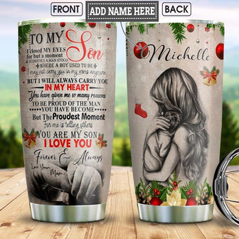To Son Personalized Stainless Steel Tumbler 20Oz - Thegiftio