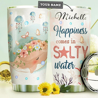 Spring Whale Personalized Stainless Steel Tumbler 20Oz - Thegiftio UK