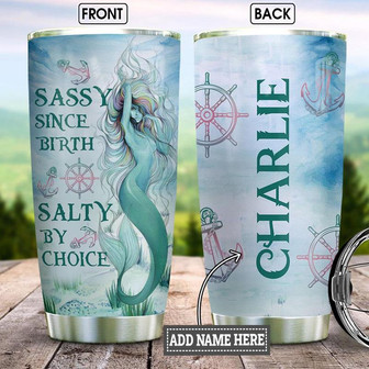 Strong Mermaid Personalized Stainless Steel Tumbler 20Oz - Thegiftio UK