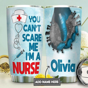 Strong Nurse Personalized Stainless Steel Tumbler 20Oz - Thegiftio UK