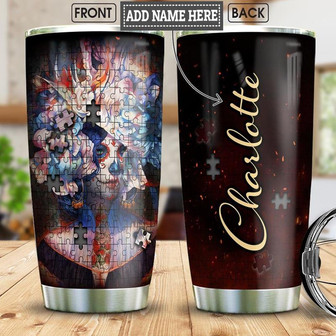 Sugar Skull Personalized Stainless Steel Tumbler 20Oz - Thegiftio