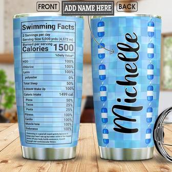 Swimming Facts Personalized Stainless Steel Tumbler 20Oz
