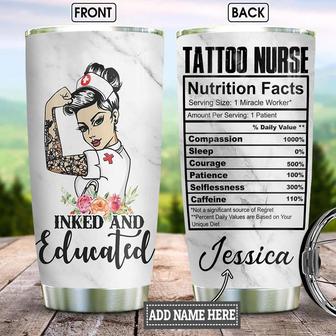 Tattoo Nurse Nutrition Personalized Stainless Steel Tumbler 20Oz - Thegiftio UK