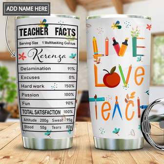 Teacher Personalized Stainless Steel Tumbler 20Oz - Thegiftio UK