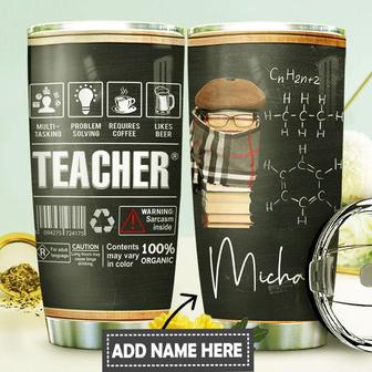 Teacher-Teacher Label Personalized Stainless Steel Tumbler 20Oz - Thegiftio UK