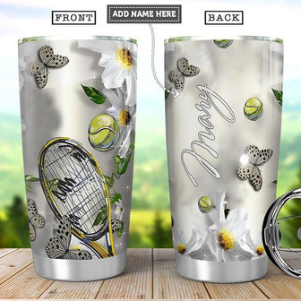 Tennis Personalized Stainless Steel Tumbler 20Oz - Thegiftio