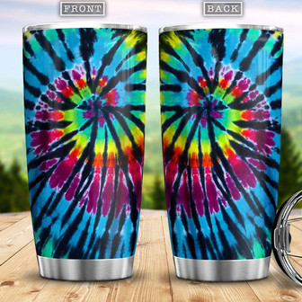 Tie Dye Pattern Tumbler Hippie Boho Lover Gift For You Rainbow Stainless Steel Tumbler, Hippie Stainless Steel Tumbler 20Oz - Thegiftio UK