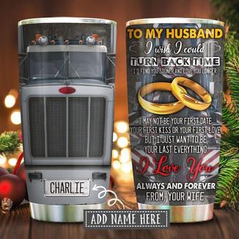 Tow Trucker Layer To My Husband Personalized Stainless Steel Tumbler 20Oz - Thegiftio UK