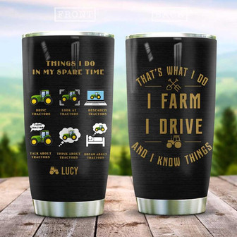 Tractor Head Personalized Stainless Steel Tumbler 20Oz - Thegiftio UK