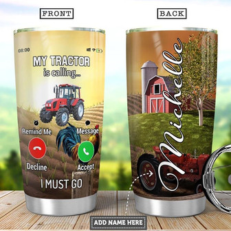 Tractor Personalized Stainless Steel Tumbler 20Oz - Thegiftio UK