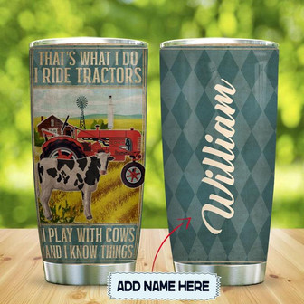 Tractor Personalized Stainless Steel Tumbler 20Oz - Thegiftio UK