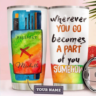 Travel Personalized Stainless Steel Tumbler 20Oz - Thegiftio UK