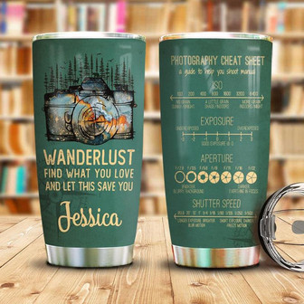 Travel Photography Cheat Sheet Personalized Stainless Steel Tumbler 20Oz - Thegiftio UK