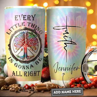 Tree Of Life Hippie Personalized Stainless Steel Tumbler 20Oz - Thegiftio