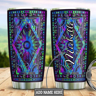 Trippy Hippie Personalized Stainless Steel Tumbler 20Oz - Thegiftio UK