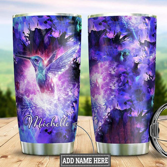 Trippy Hummingbird Personalized Stainless Steel Tumbler 20Oz - Thegiftio UK