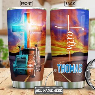 Truck Driver Personalized Stainless Steel Tumbler 20Oz - Thegiftio UK