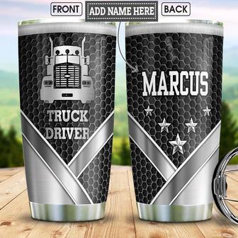 Truck Driver Personalized Stainless Steel Tumbler 20Oz - Thegiftio UK