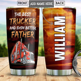 Trucker Personalized Stainless Steel Tumbler 20Oz - Thegiftio UK