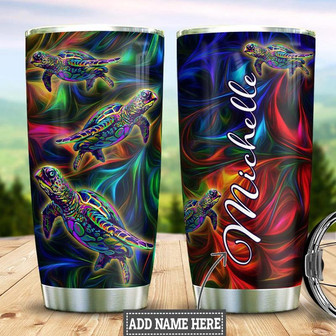 Turtle Galaxy Personalized Stainless Steel Tumbler 20Oz - Thegiftio UK