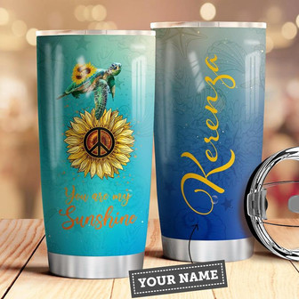 Turtle Hippie Personalized Stainless Steel Tumbler 20Oz - Thegiftio UK