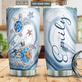 Turtle Jewelry Style Personalized Stainless Steel Tumbler 20Oz - Thegiftio UK