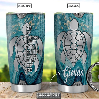 Turtle Metal Personalized Stainless Steel Tumbler 20Oz - Thegiftio UK