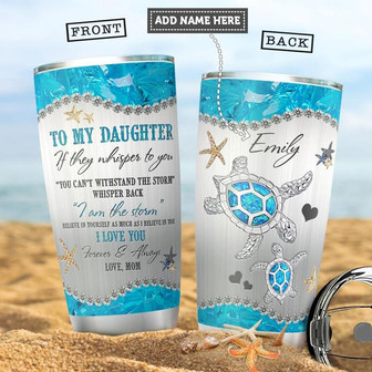 Turtle Mom Personalized Stainless Steel Tumbler 20Oz - Thegiftio UK